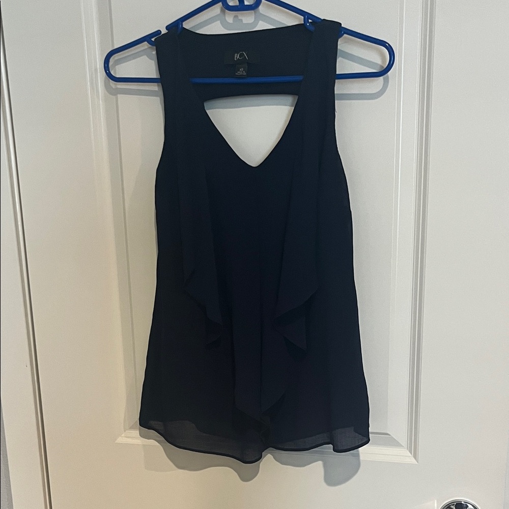 BCX Navy Blue V-Neck Tank Top